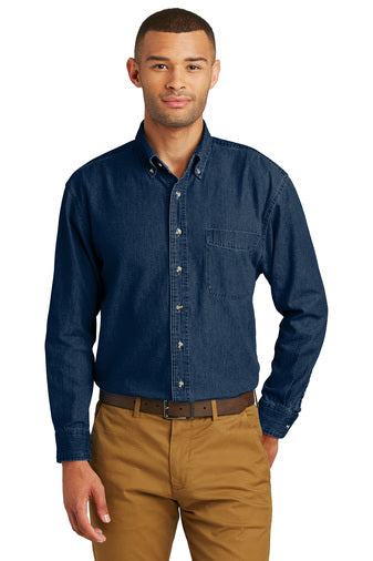 MTC: Port & Company® - Long Sleeve Value Denim Shirt (SP10)