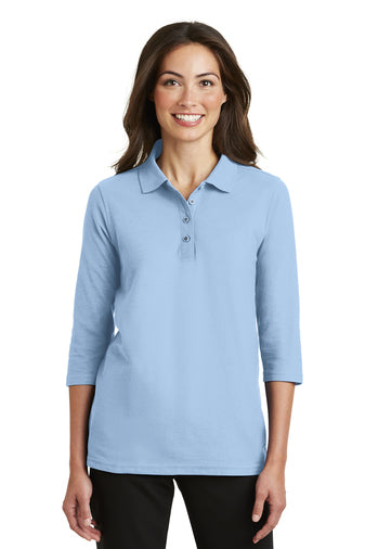 MTC: Port Authority® Ladies Silk Touch™ 3/4-Sleeve Polo (L562)