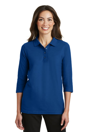MTC: Port Authority® Ladies Silk Touch™ 3/4-Sleeve Polo (L562)