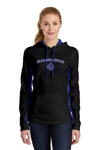 Miami Gamblers - Sport-Tek® Ladies Sport-Wick® Fleece Colorblock Hooded Pullover (LST235)