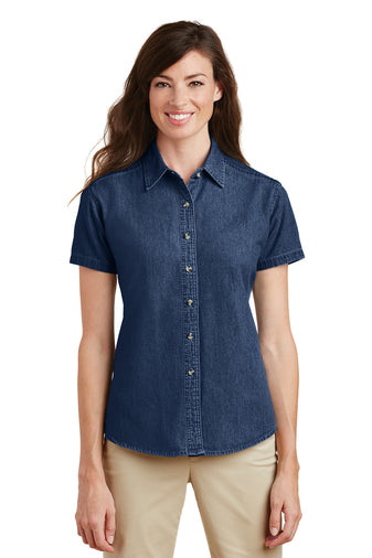 MTC: Port & Company® - Ladies Short Sleeve Value Denim Shirt (LSP11)