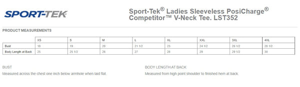 Miami Gamblers - Sport-Tek® Ladies Sleeveless PosiCharge® Competitor™ V-Neck Tee (LST352)
