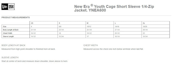 Maimi Gamblers - New Era® Youth Cage Short Sleeve 1/4-Zip Jacket (YNEA600)